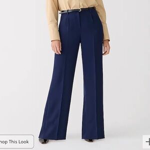 J. Crew Tall Wide Leg Essentials Pant in City Crepe